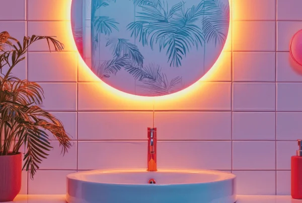 Carrelage salle de bain rose petits espaces